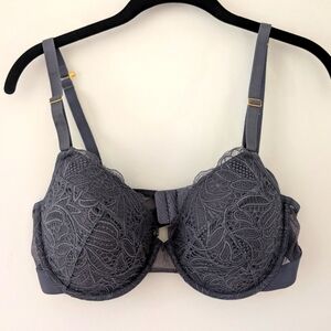 Lively Lace Push-Up Bra - Smoke - 38C